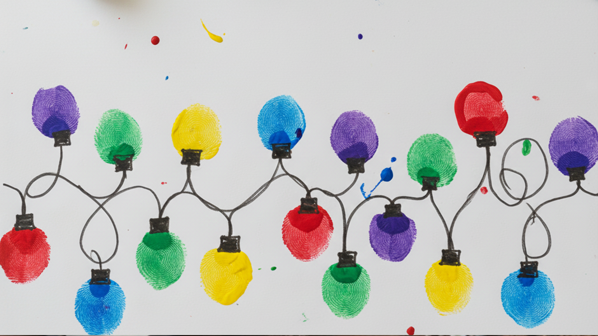 Christmas finger painting