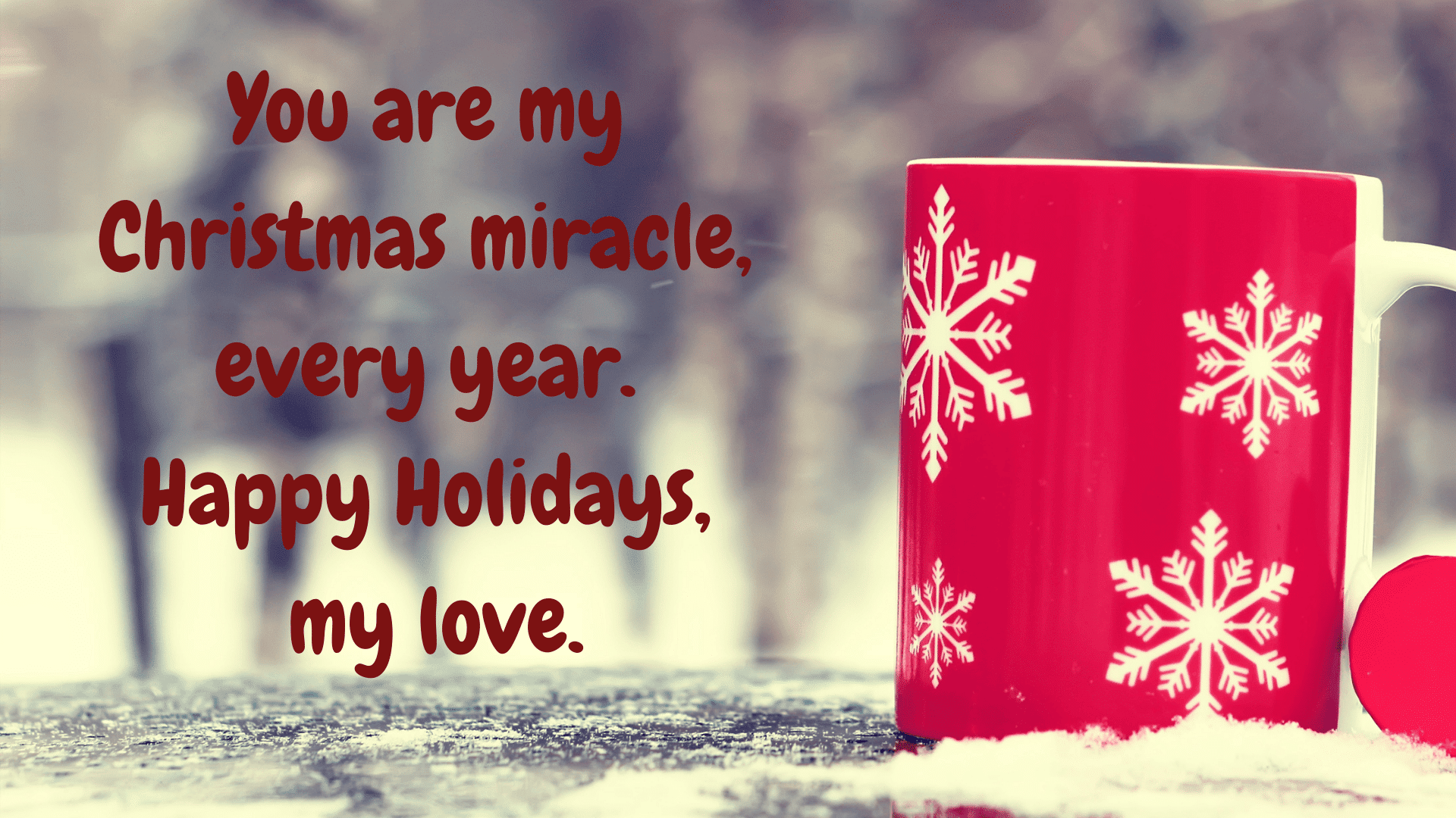 Romantic Merry Christmas and Happy New Year Wishes