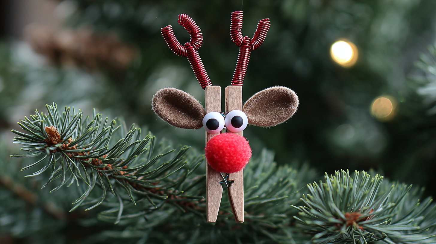 Rudolph Clothespin Ornament