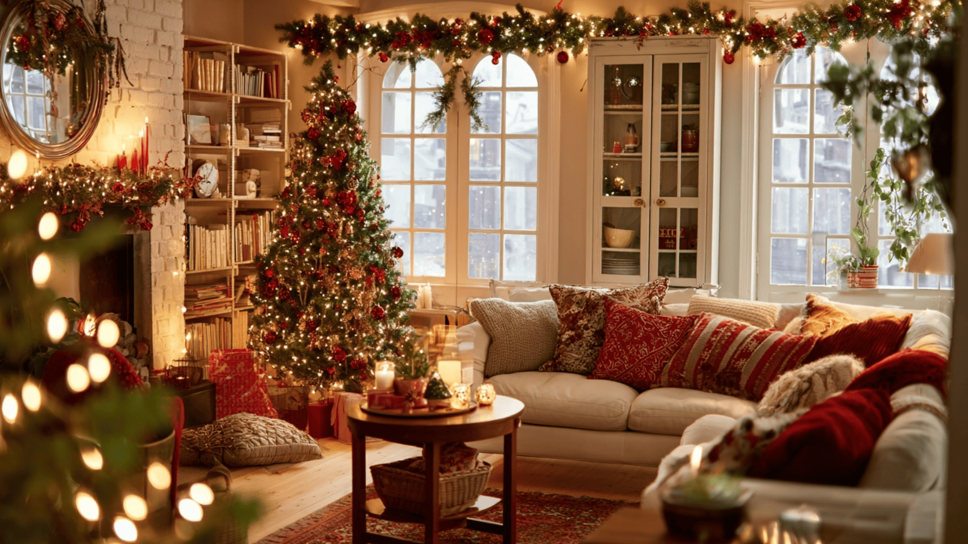 decorated red garland