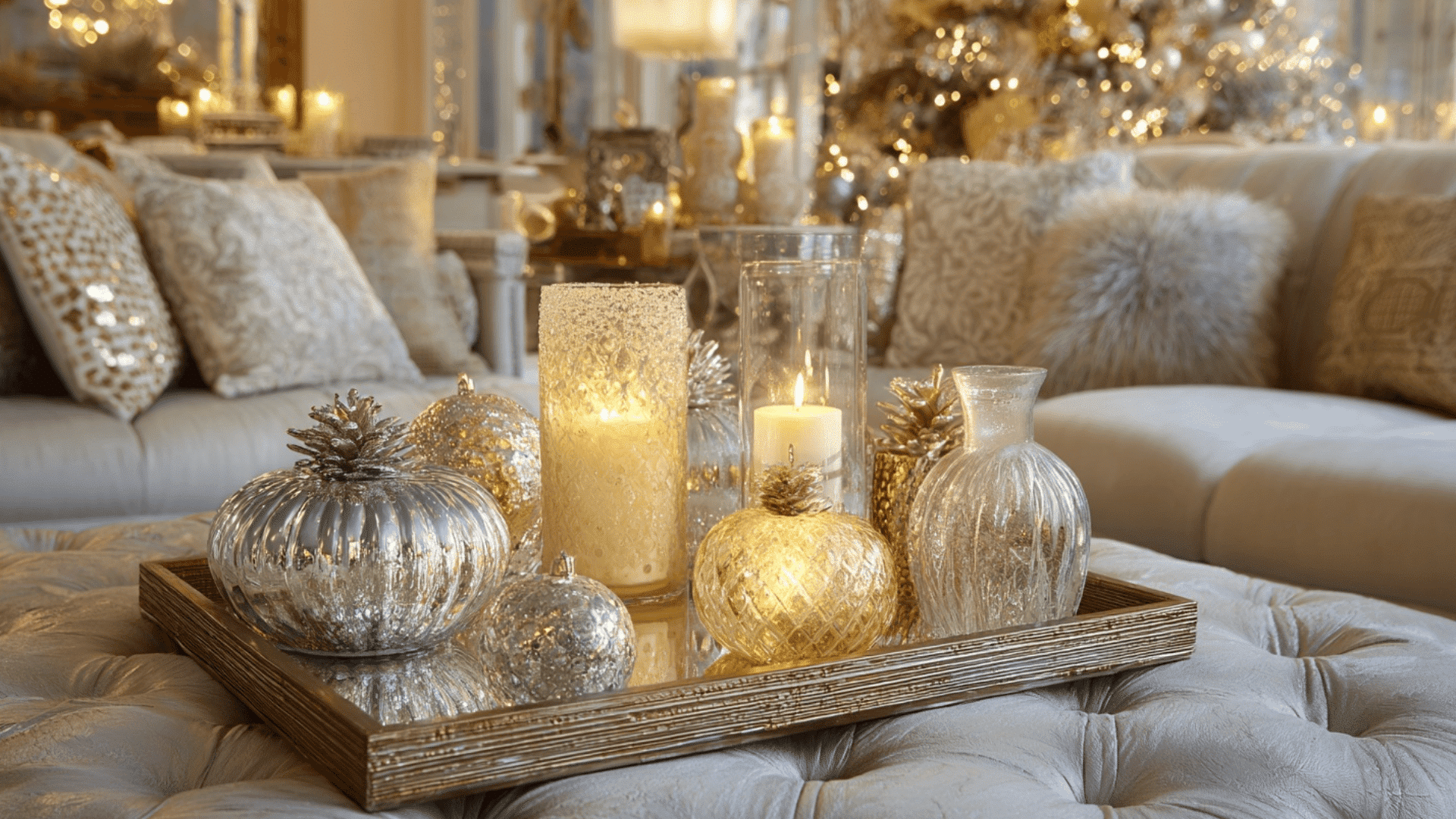 gold silver candle holders