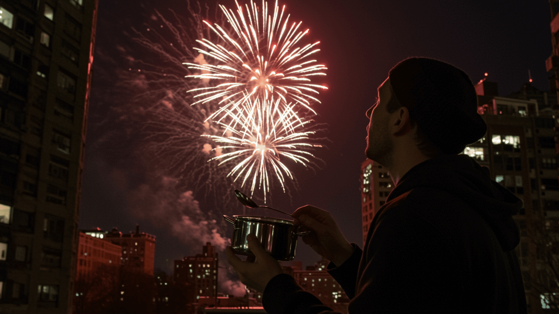 making loud noises with fireworks
