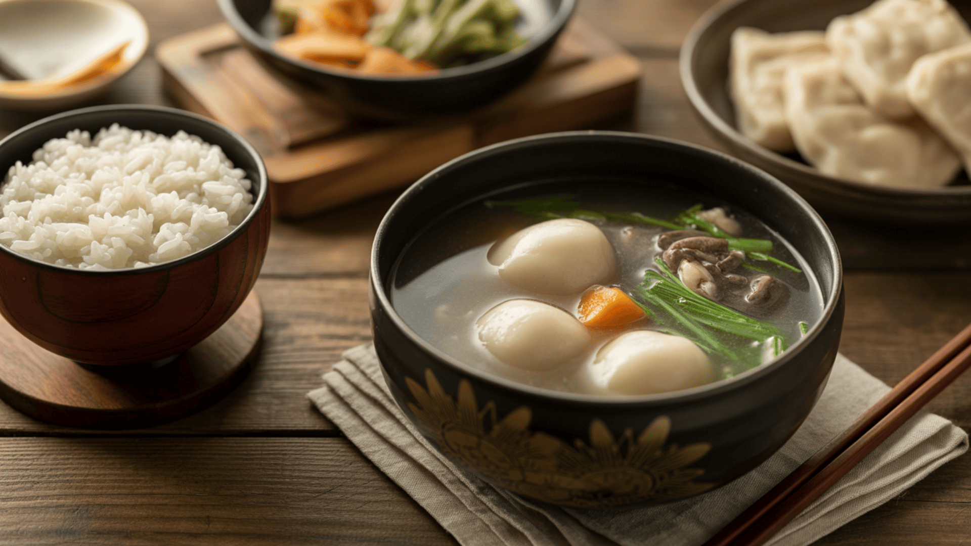 rice and rice cakes for fertility and luck