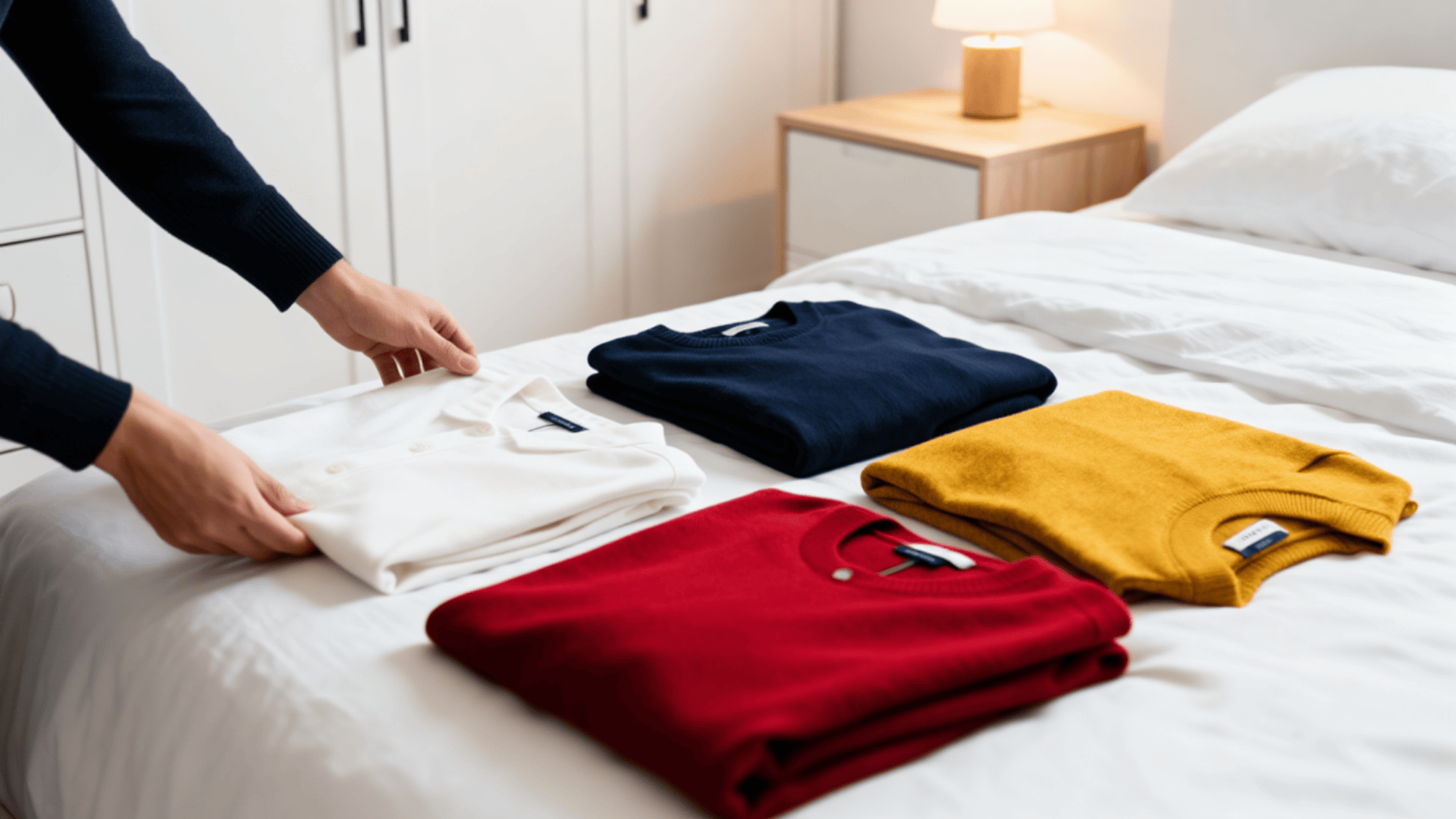 wearing brand new clothes