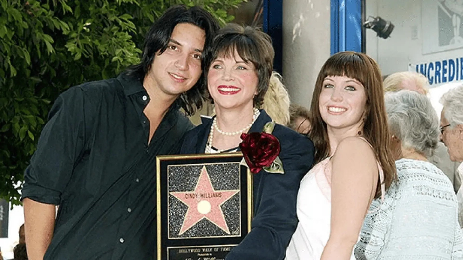 Cindy with her family at the Hollywood Walk of Fame