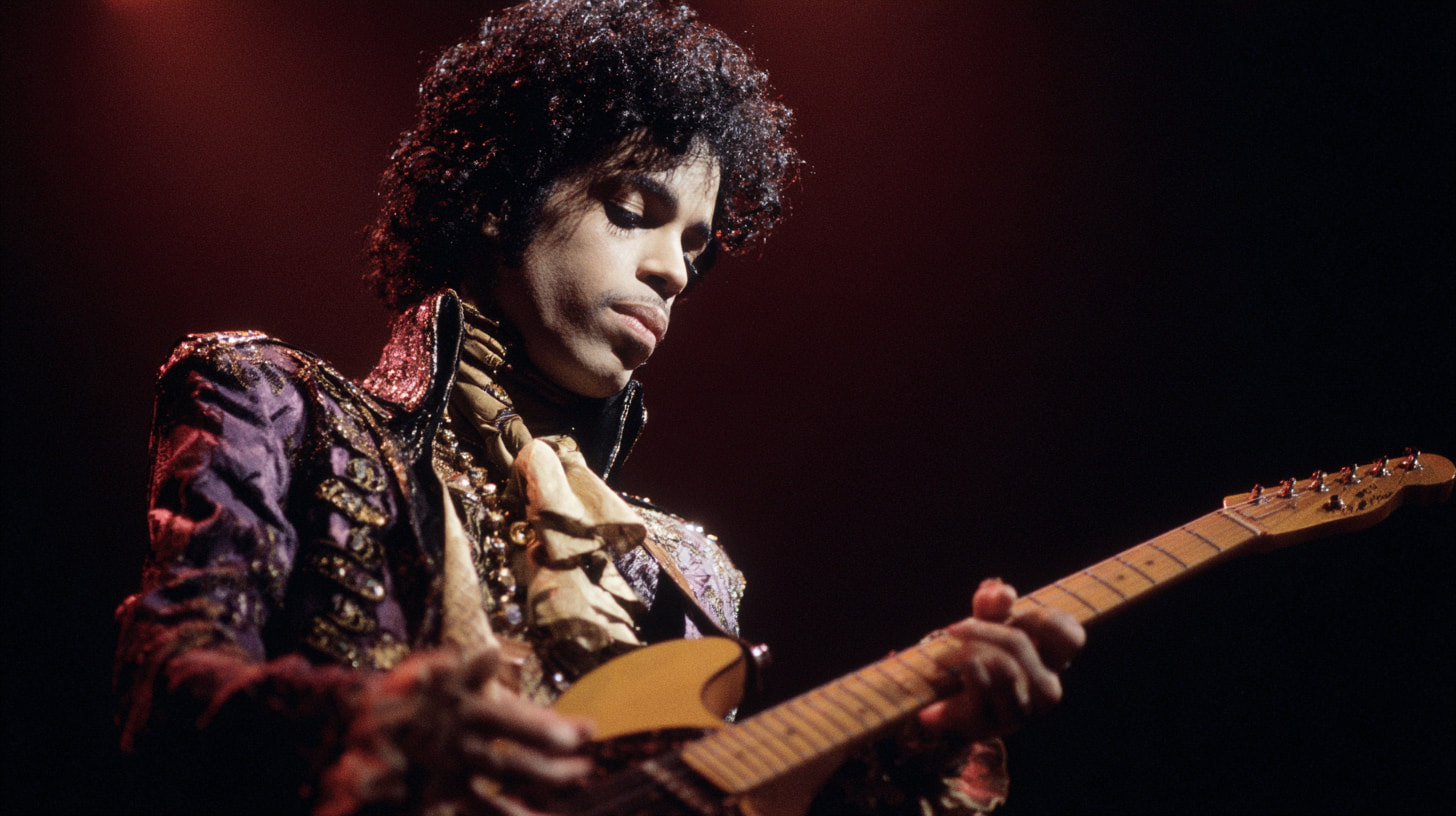 Prince Rogers Nelson performing on stage