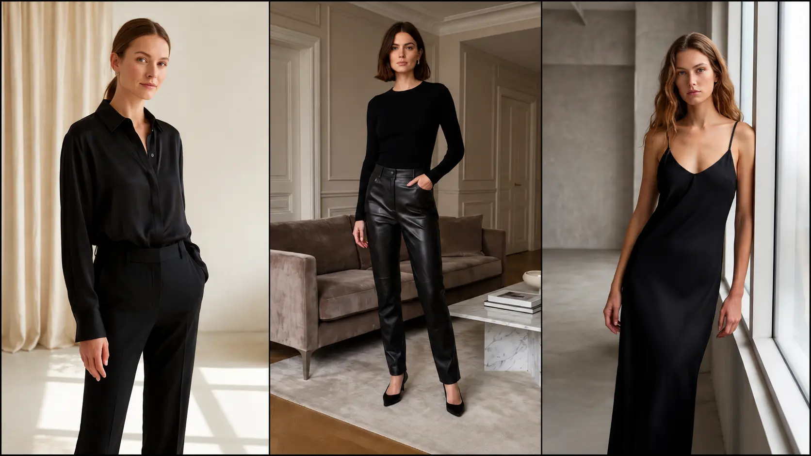 2 base layers black silk leather