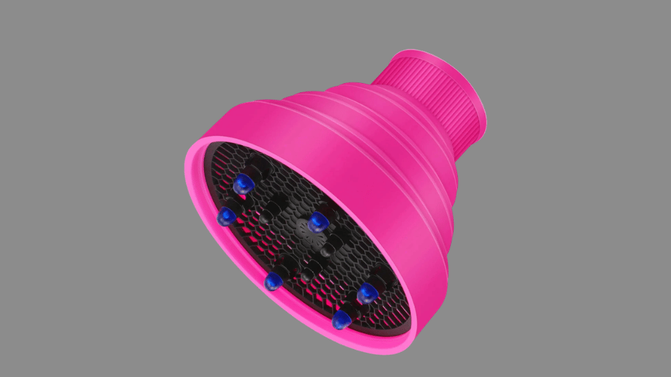 Segminismart silicone collapsible hair diffuser with prongs