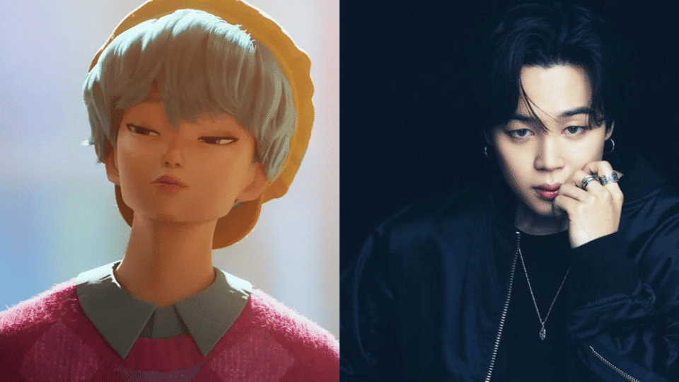 Baby with his role inspiration Jimin