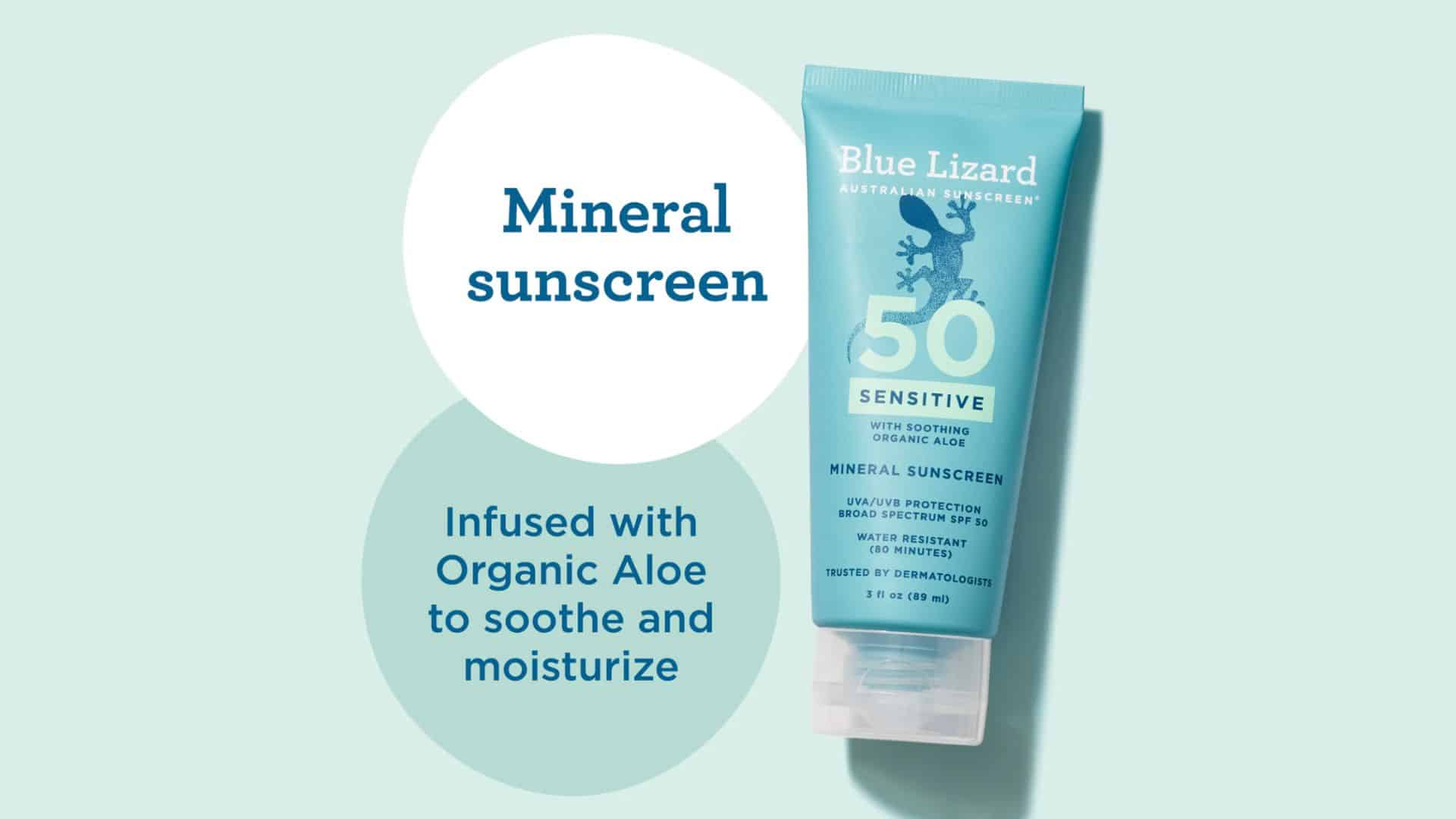 Blue Lizard Sensitive Mineral Sunscreen SPF 50 tube