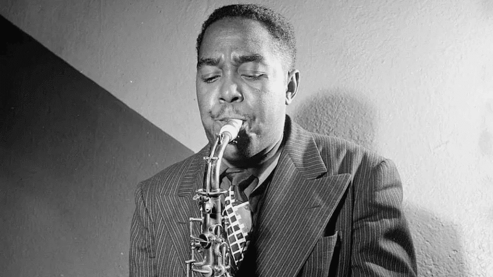 Charlie Parker playing saxophone