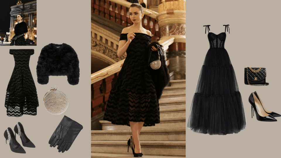 Classic Black Tulle Dress + Statement Accessories
