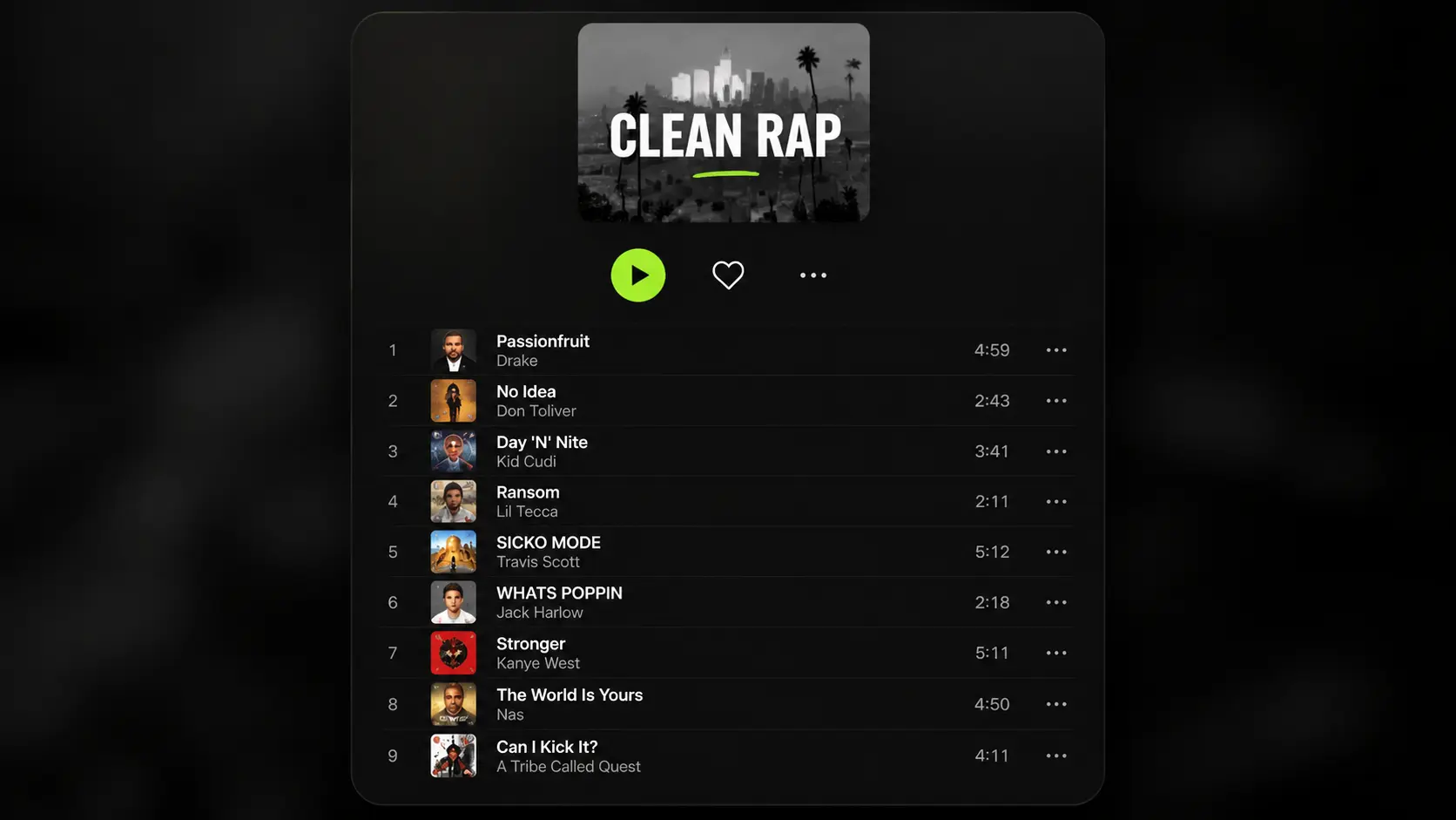 clean rap playlist