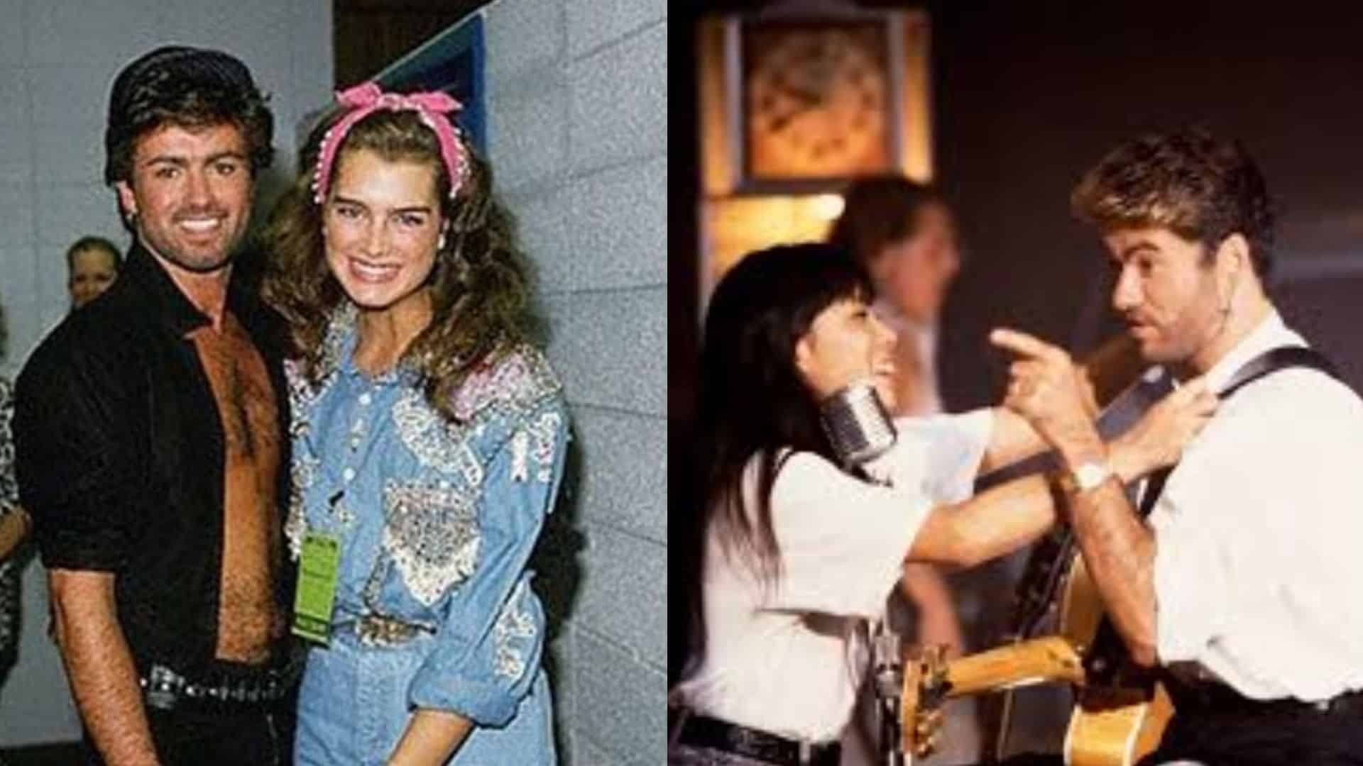 George Michael with Brooke Shields and Kathy Jeung