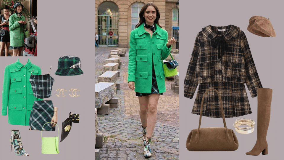 Green Plaid Set + Boots