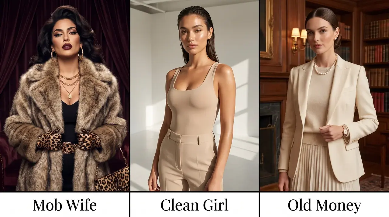 how the mob wife aesthetic sits against other trends