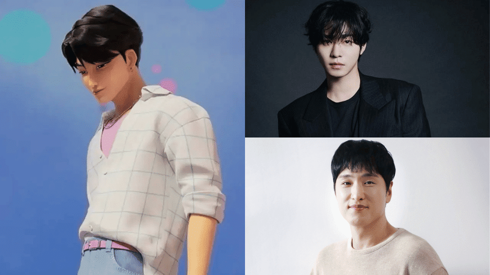 Jinu with his voice actor and singing voice artist
