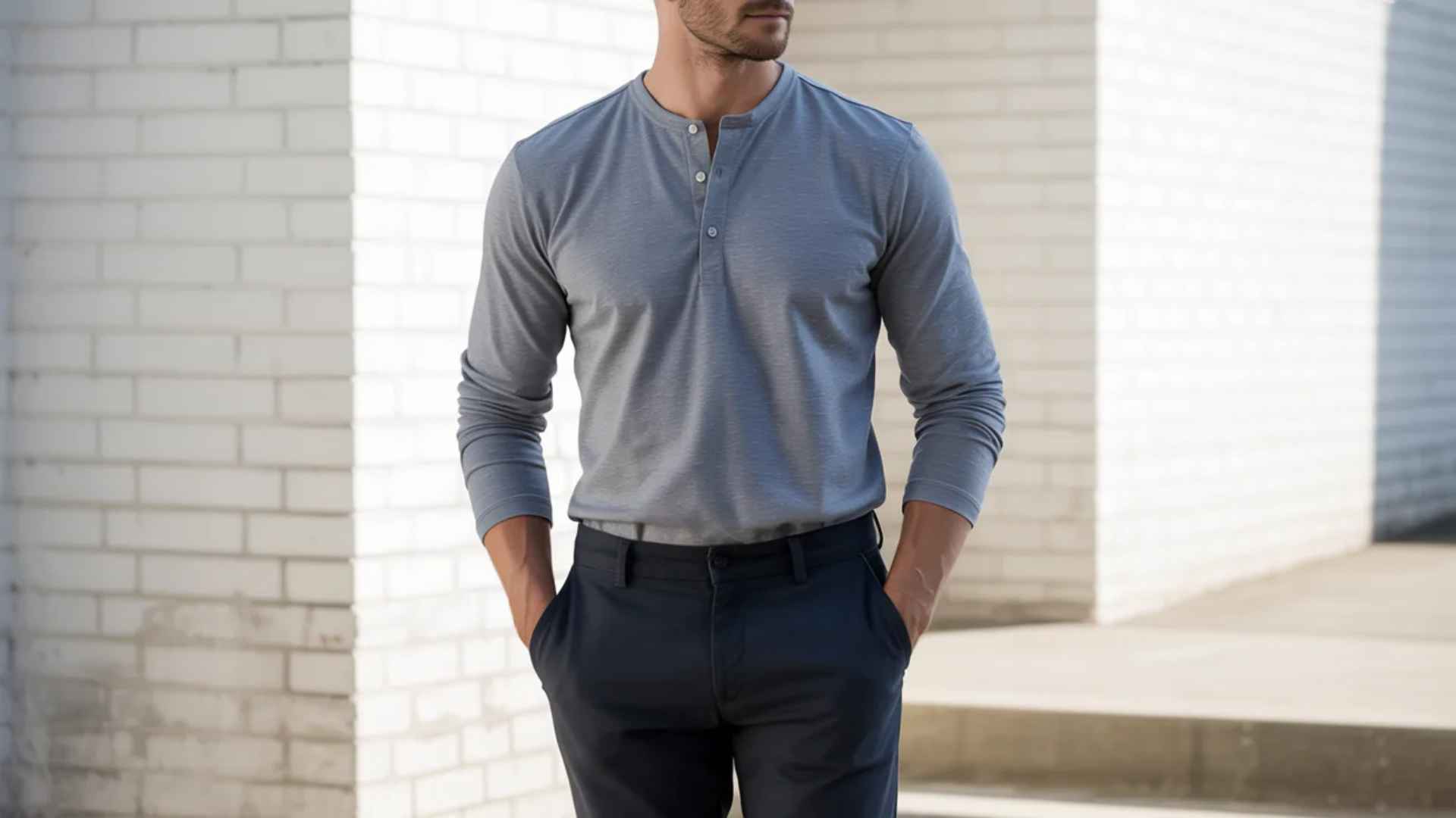 Long Sleeve Henley Shirt