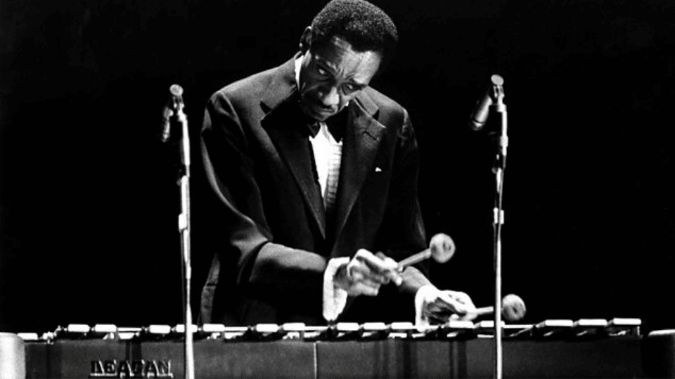Milt Jackson playing a vibraphone