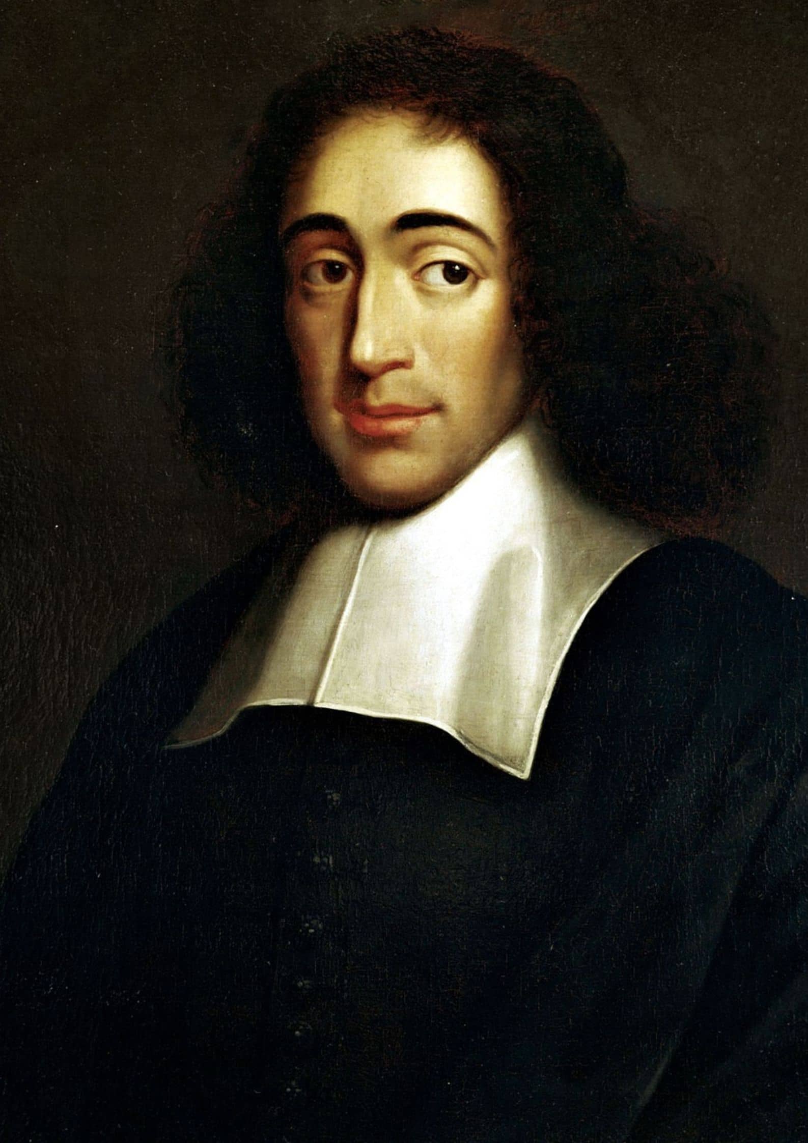 Oil painting portrait of Baruch Spinoza, Portuguese-Jewish philosopher known for his seventeenth-century writings on reason, ethics, and freedom (1)