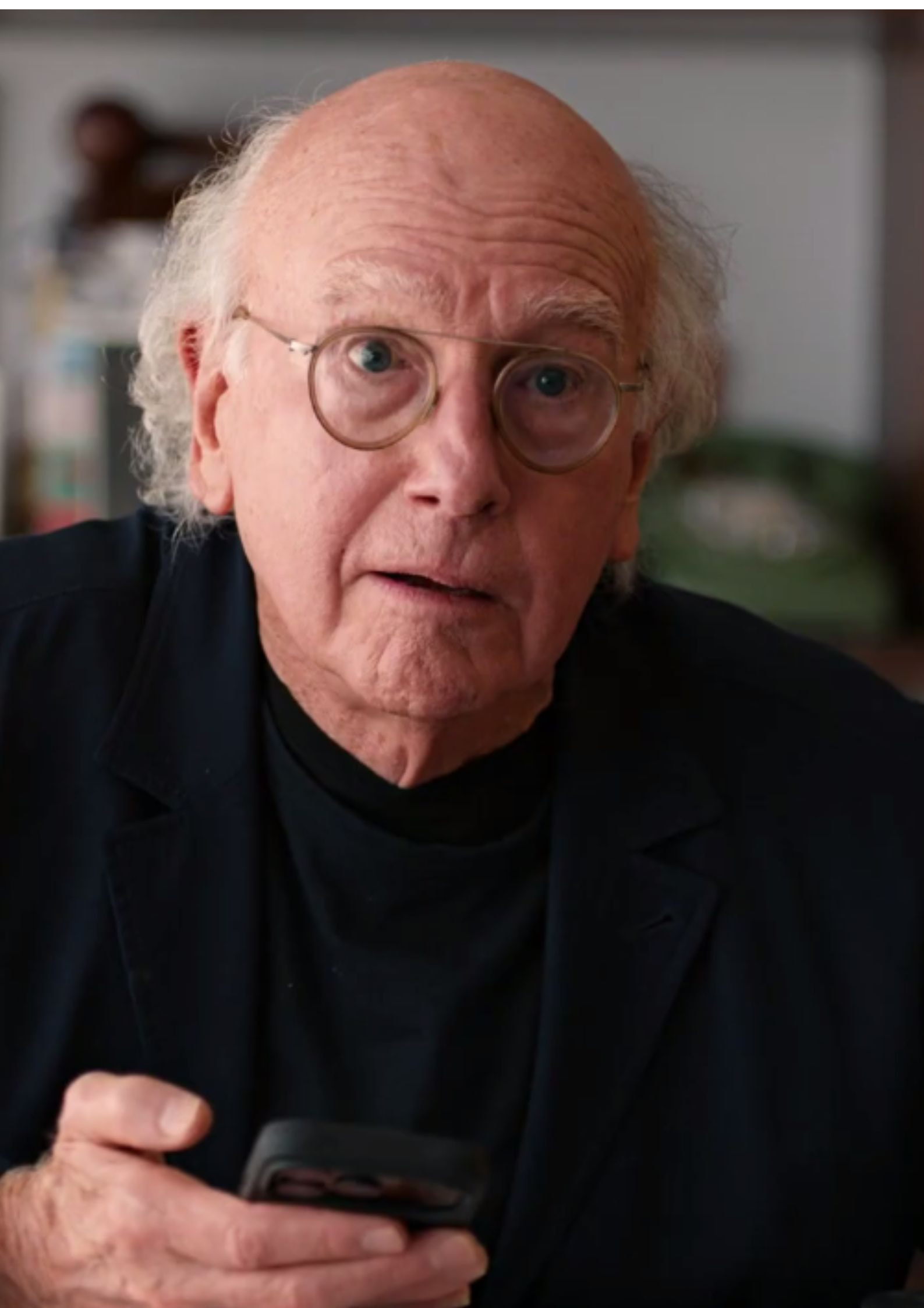 Portrait photograph of Larry David, American Jewish comedian and writer who co-created Seinfeld and created Curb Your Enthusiasm (1)