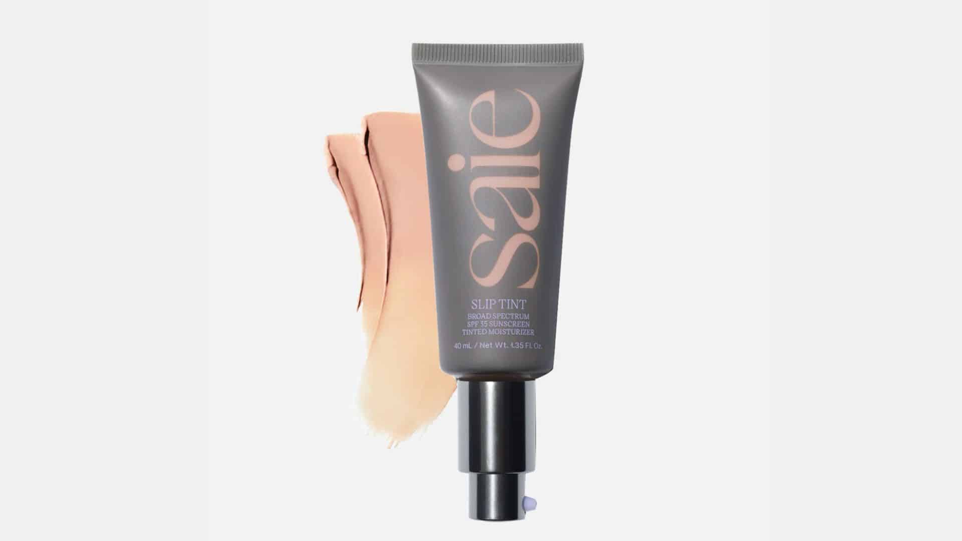 Saie Slip Tint SPF 35 tinted moisturizer tube