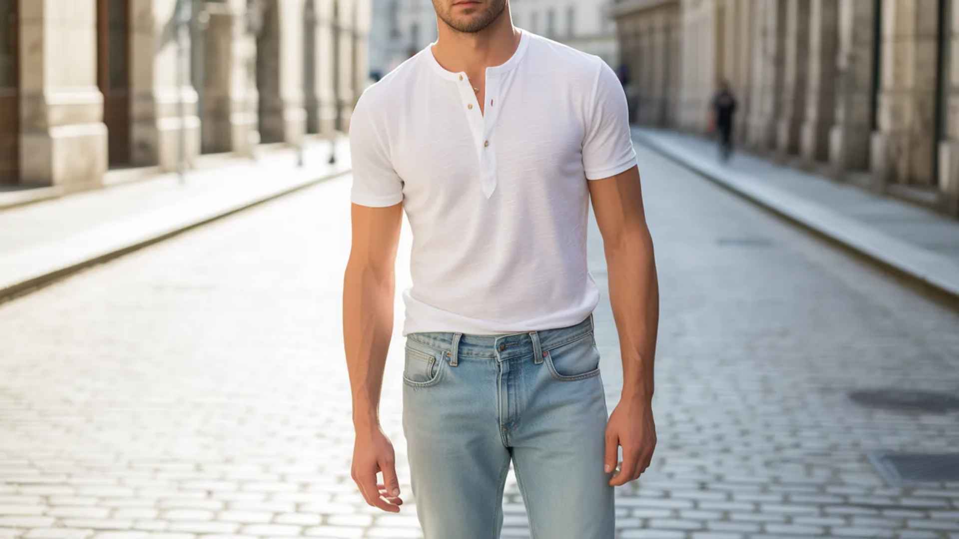 Short-Sleeve Henley Shirt