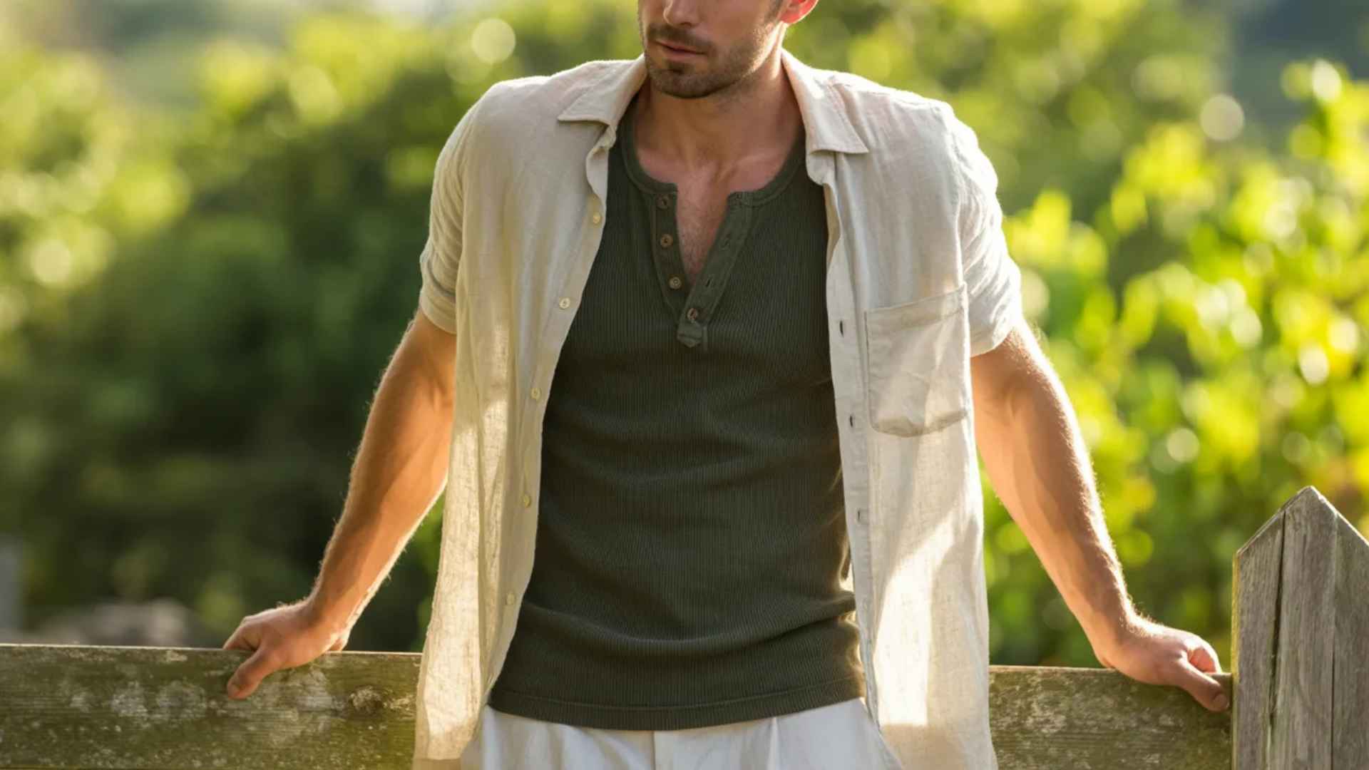 Sleeveless Henley Henley Tank
