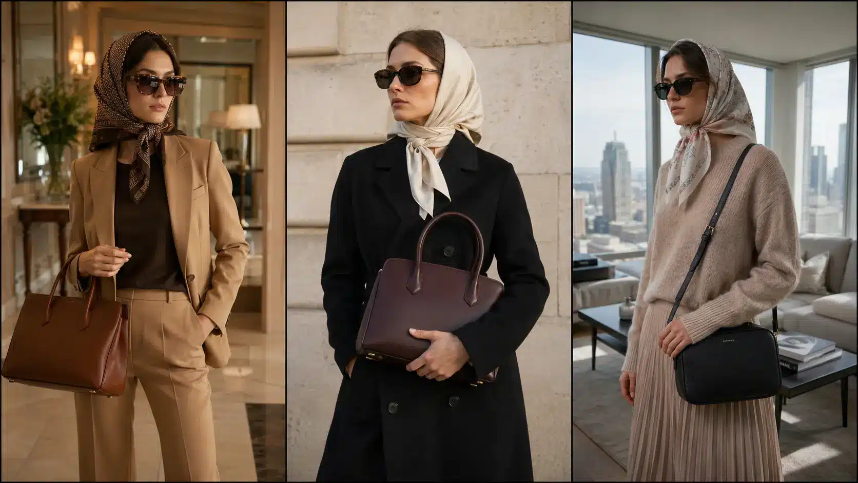the bag and the glasses