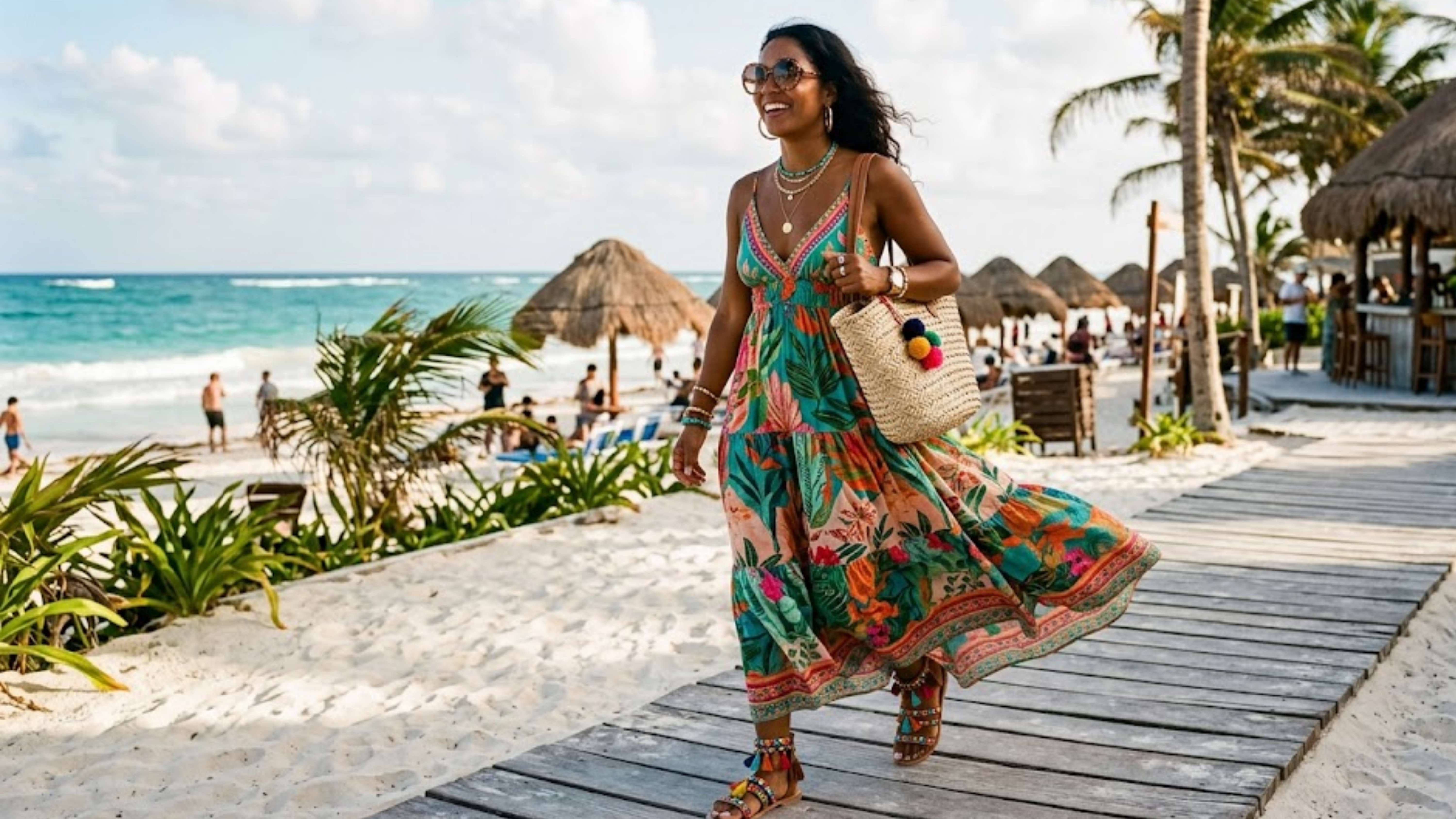 young-woman-wearing-a-tropical-print-vacation-outfit-with-colorful-accessories-and-layered-jewelry