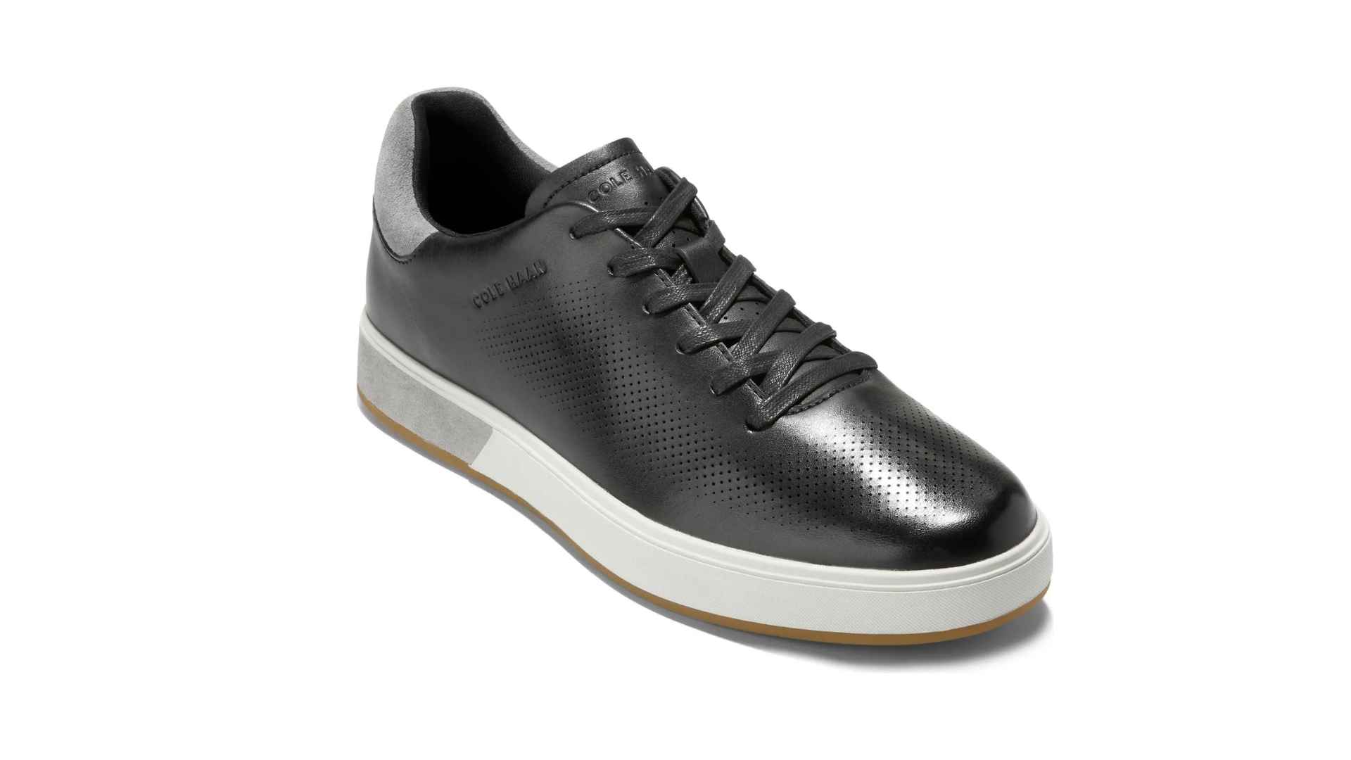 Cole Haan GrandPrø Angleace leather sneakers blending dress shoe and casual style.