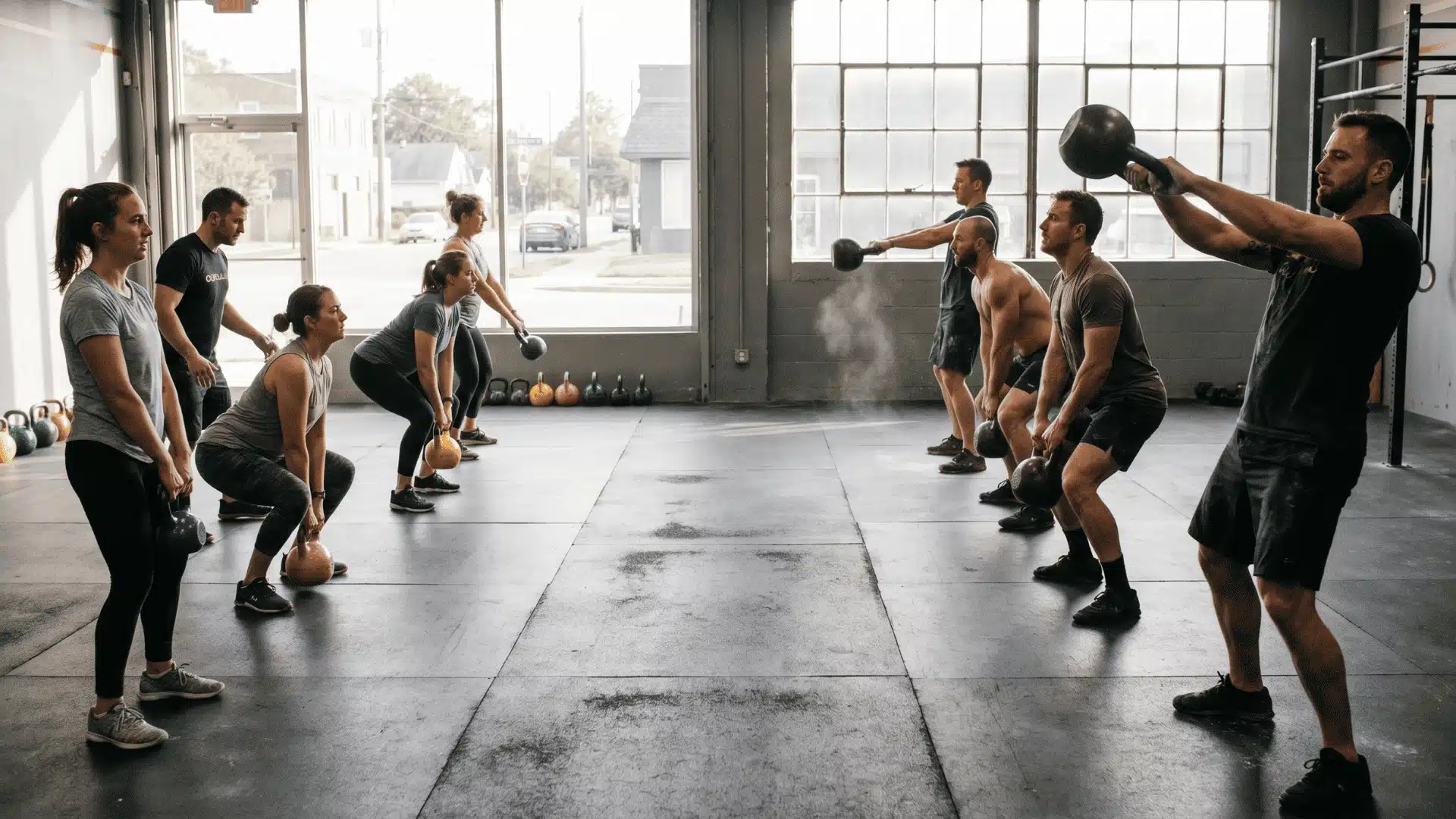 Progression from beginner kettlebell training to advanced load in a gym environment