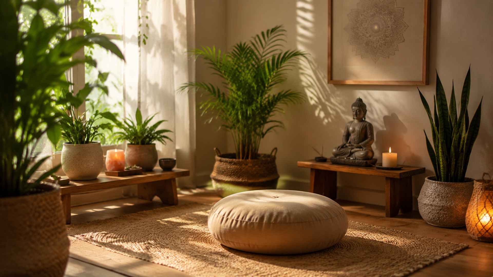 Meditation space for calm and mental clarity