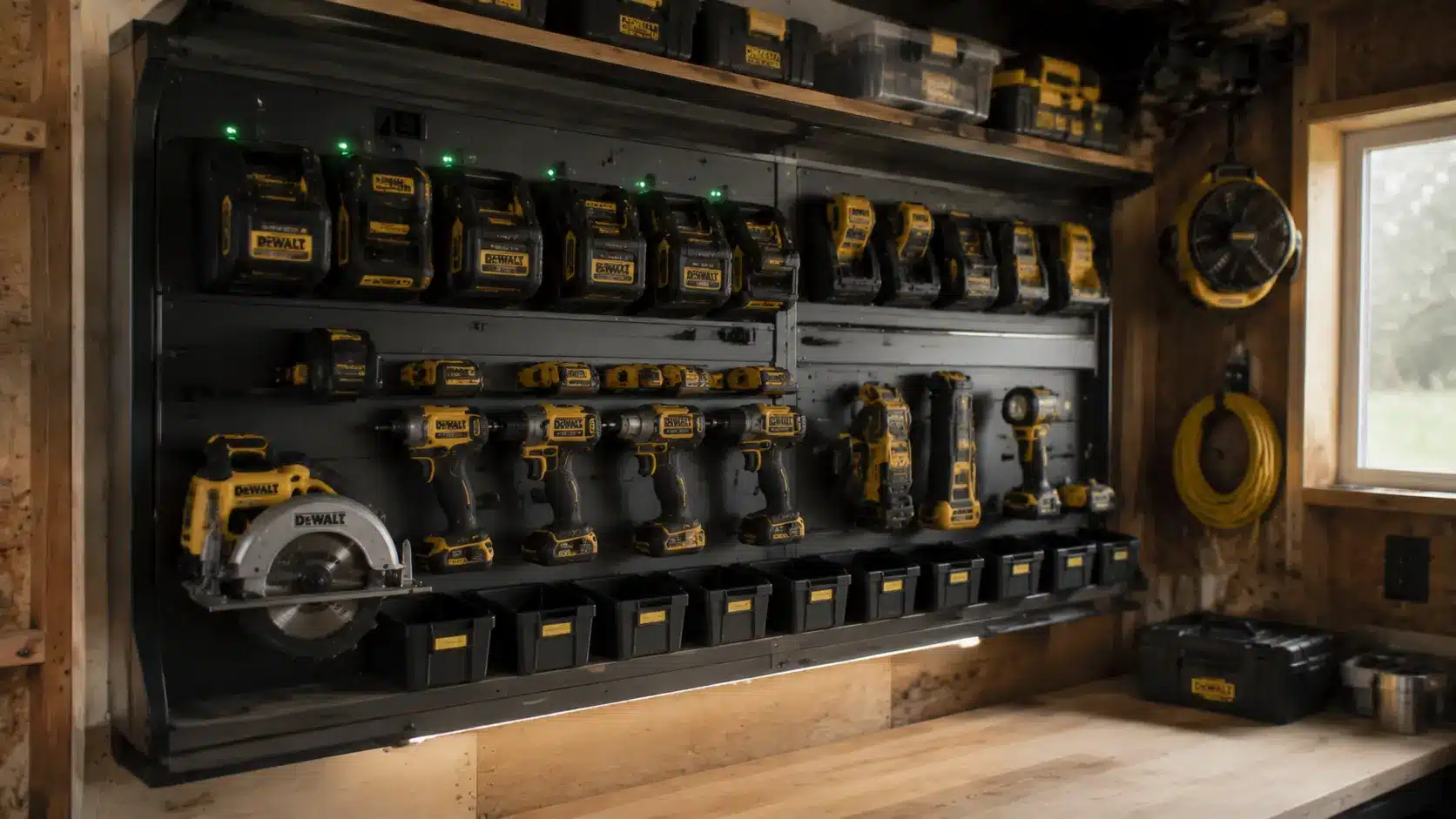 Power tool charging station