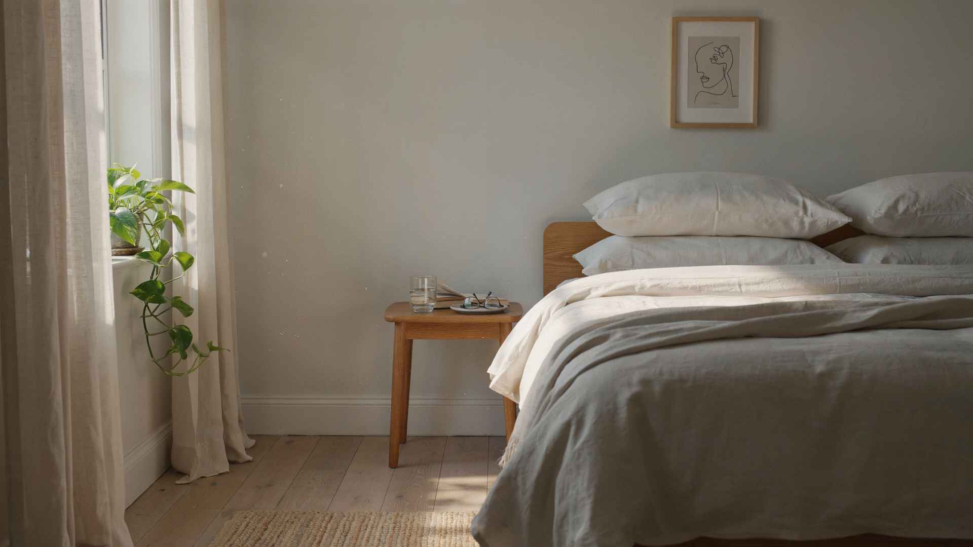 Cozy bedroom showing sleep and rest environment