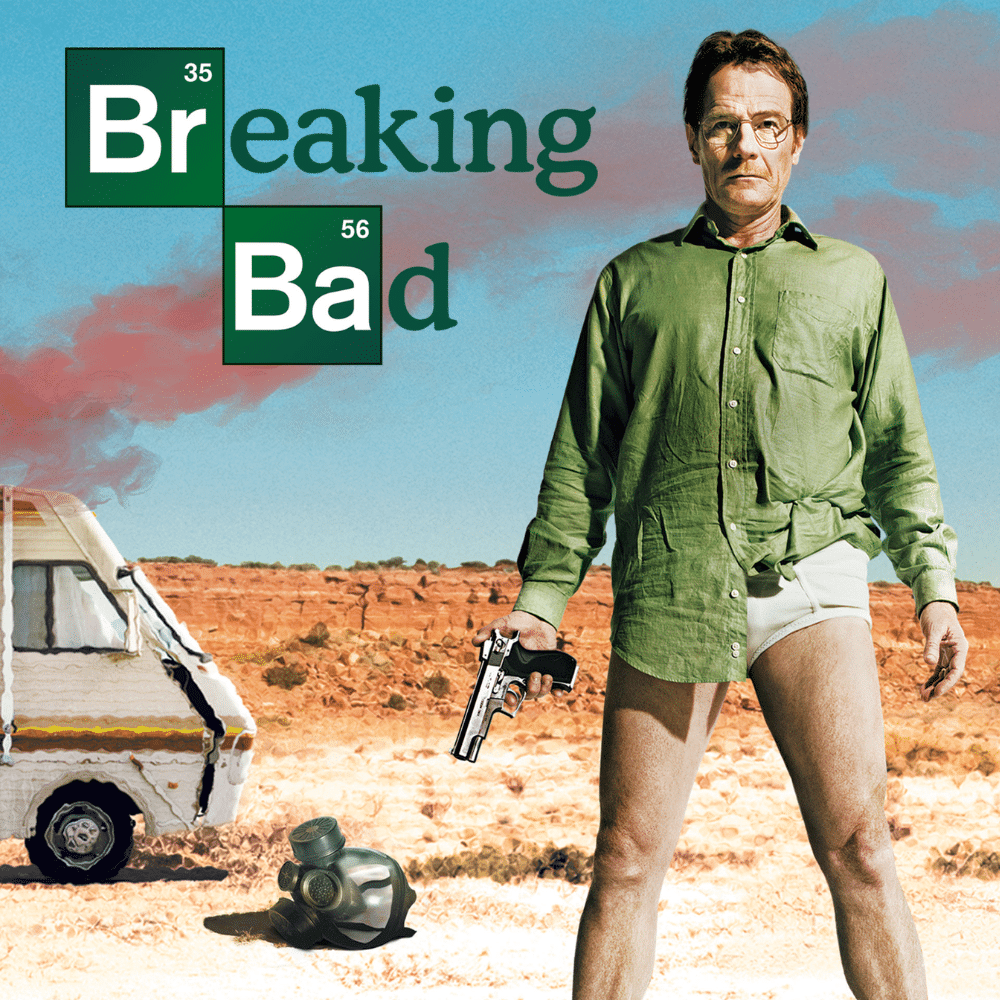Walter White standing in the desert, representing his descent from teacher to criminal mastermind