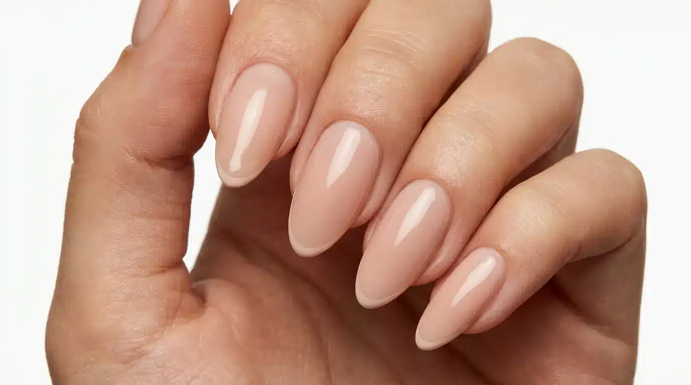 Almond nails on wide nail beds