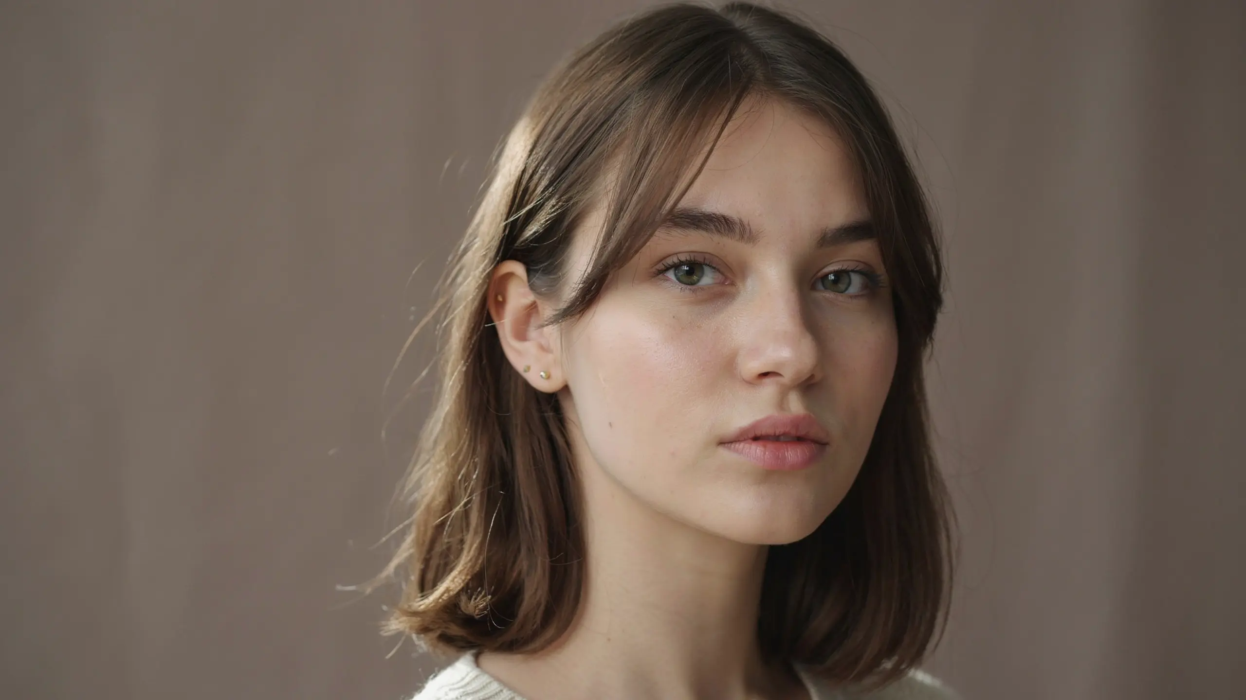 Arched bangs with a curved fringe shape framing the forehead and eyes