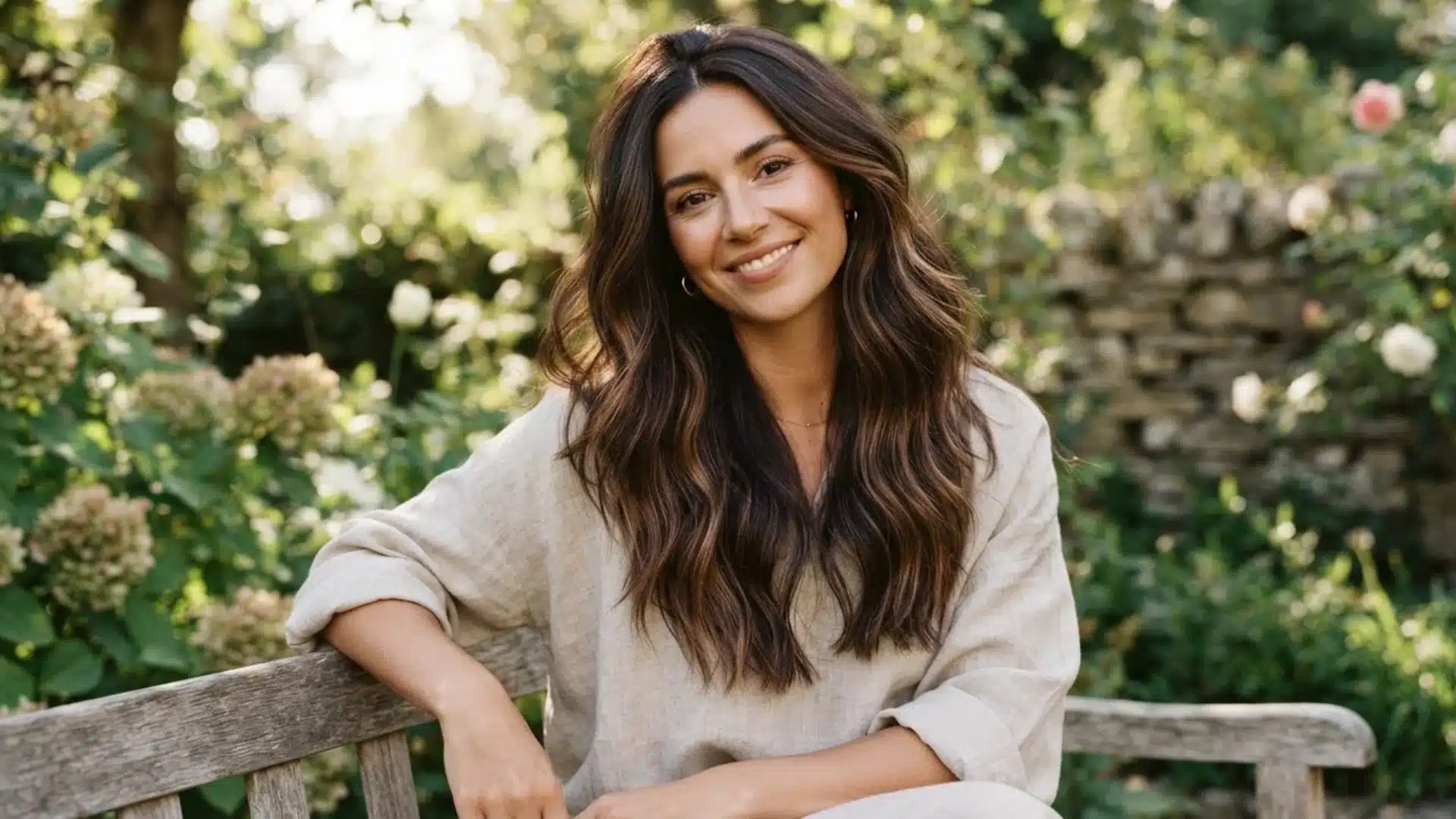 ark brown hair with chestnut brown highlights