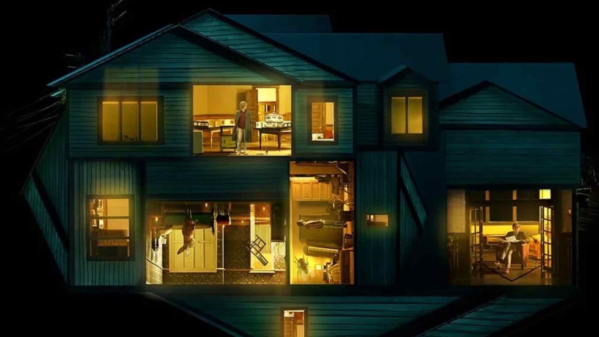 Annie's miniature dollhouse model from Hereditary representing the Graham family