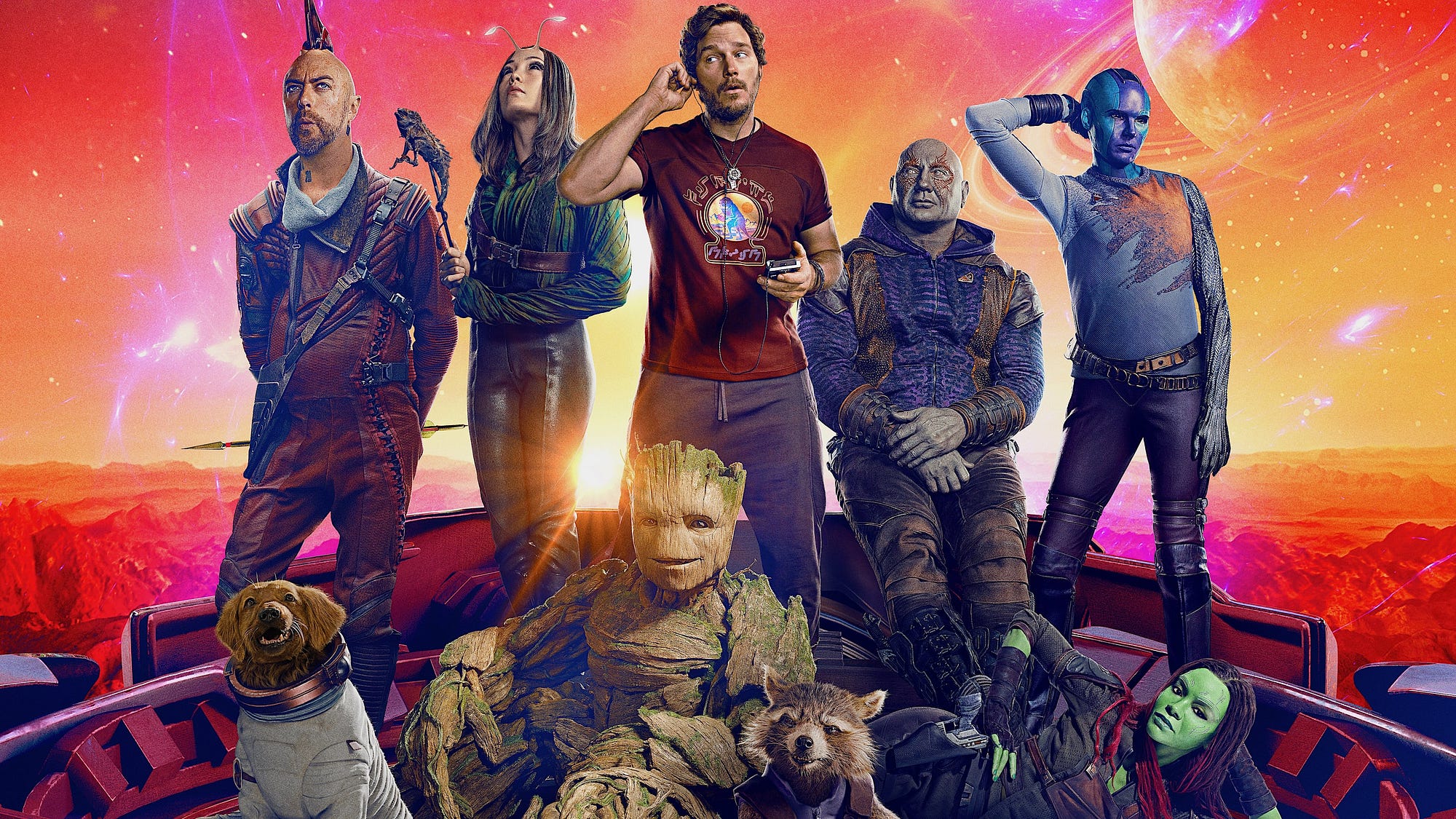 Guardians of the Galaxy Vol. 3 review featuring the Marvel team poster