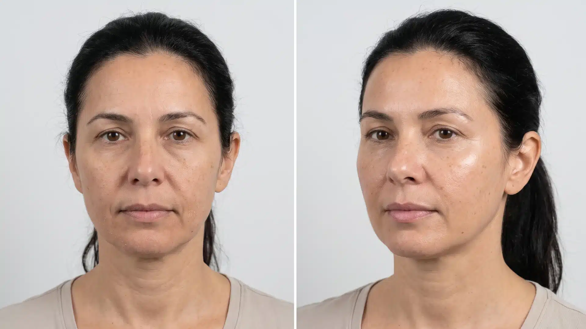 Before and after hairstyle comparison showing a polished haircut transformation with a refined old money inspired appearance