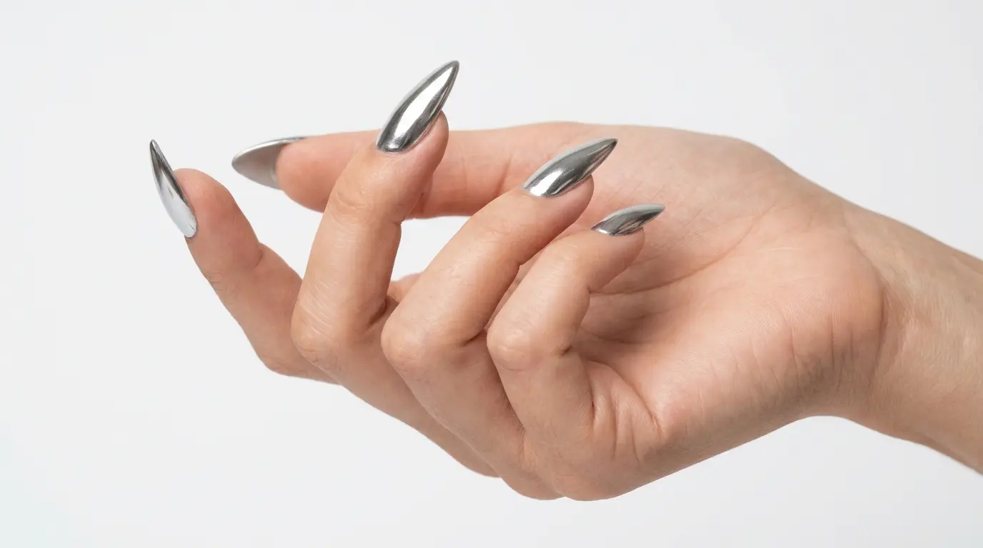 Stiletto nails on wide nail beds