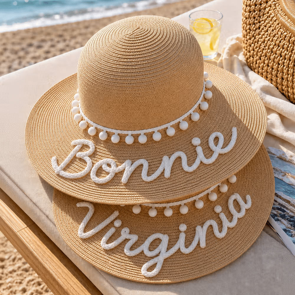 12. Straw Sun Hat with Beads
