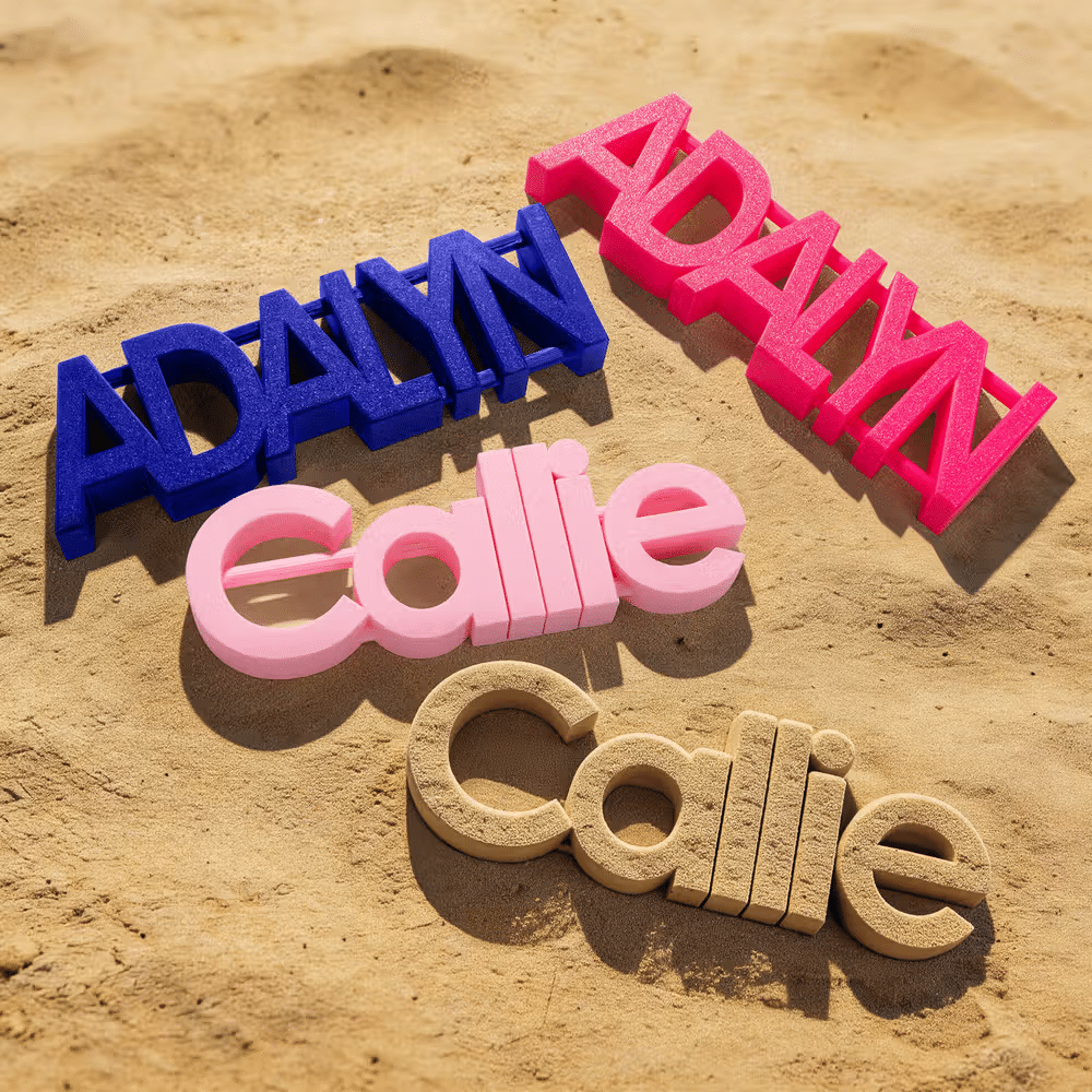 3. Name 3D Printed Sand Mold (1–7 Letters)