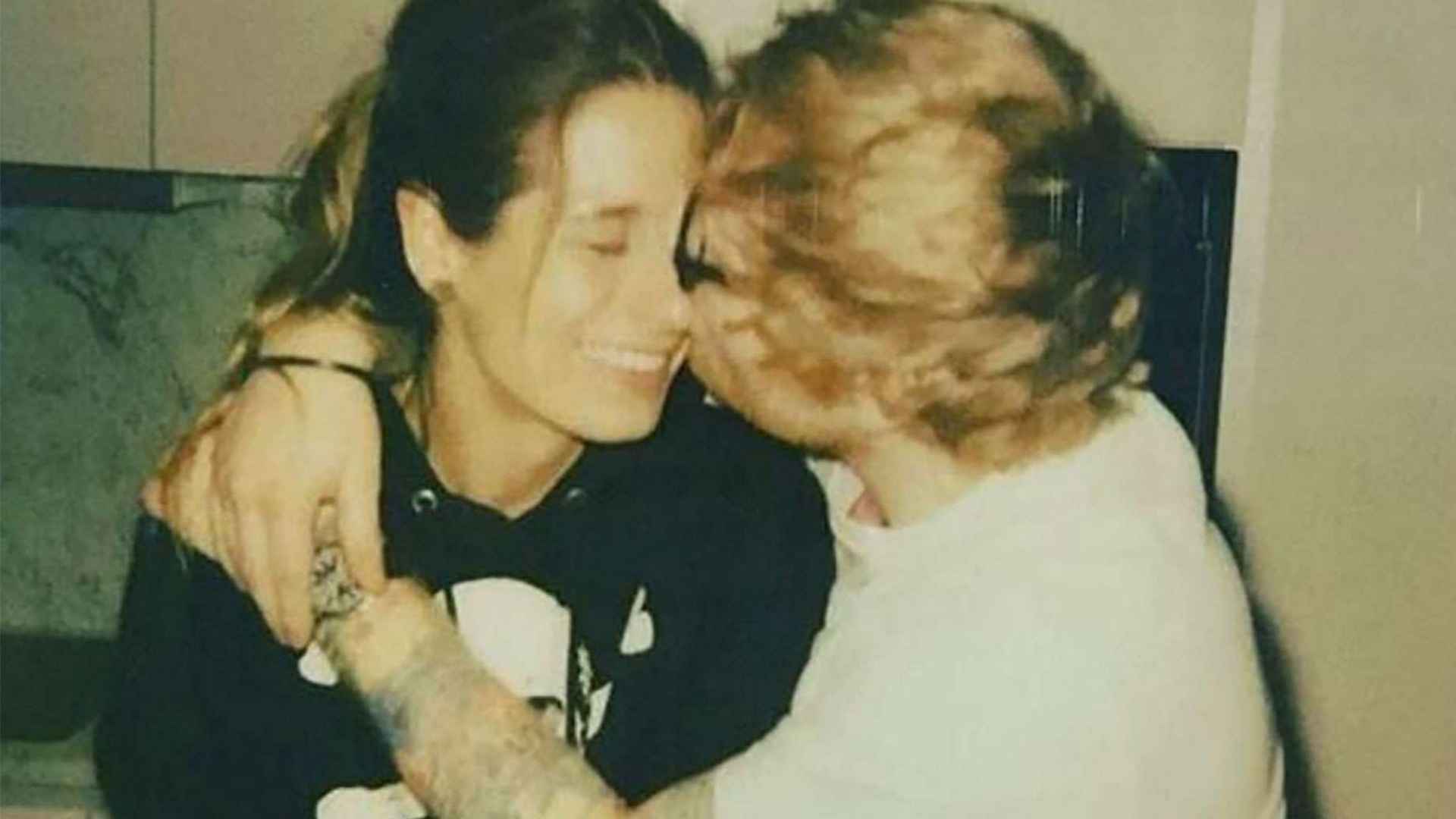 Ed Sheeran and Cherry Seaborn sharing a candid personal moment