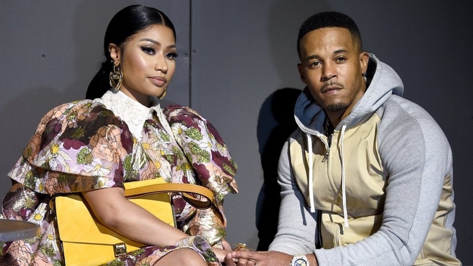 Nicki Minaj and her husband Kenneth Petty attending the Marc Jacobs Fall 2020 runway show during New York Fashion Week