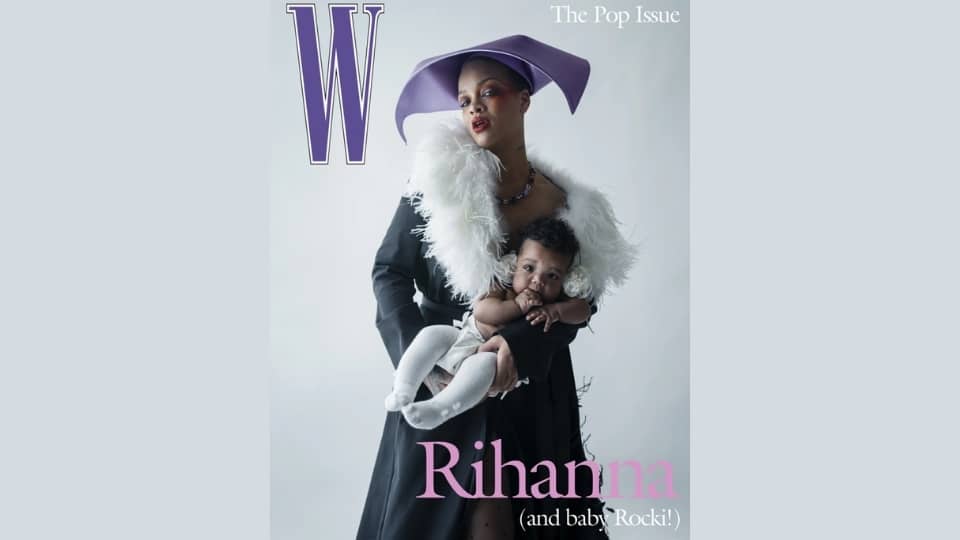 Rihanna and her infant daughter, Rocki Irish Mayers, featured on the cover of W Magazine's Volume Three 2026