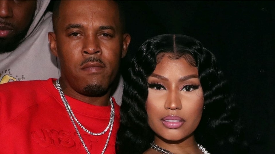 Nicki Minaj alongside her husband, Kenneth Petty at an event