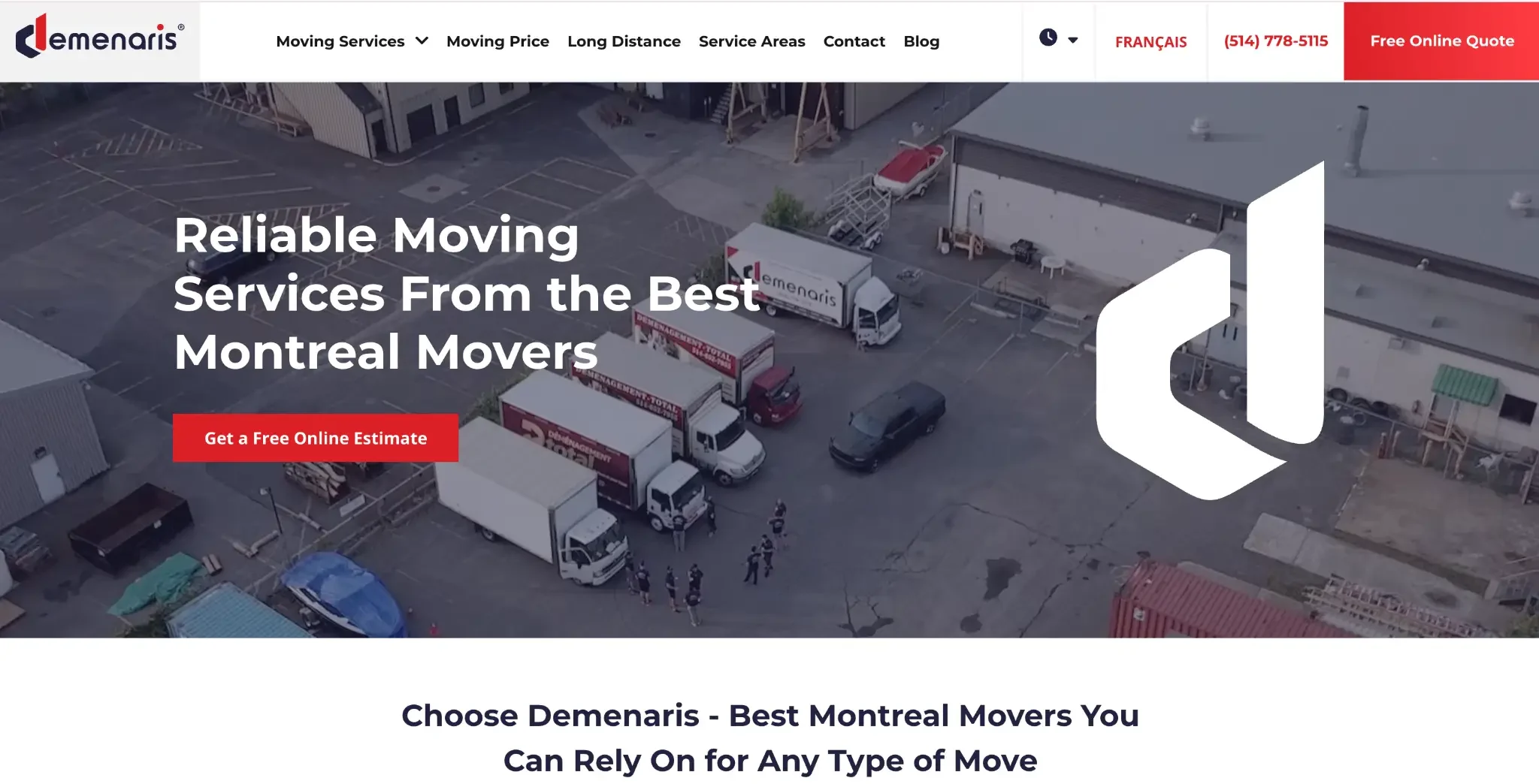 Demenaris - Best for Residential and Commercial Relocations in Quebec